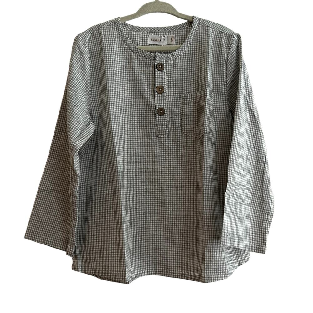 NEW Jamie Kay gingham henley shirt